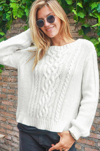 Cozy cable on sale knit sweater