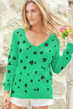 Wooden Ships MINI SHAMROCK PRINTED V COTTON