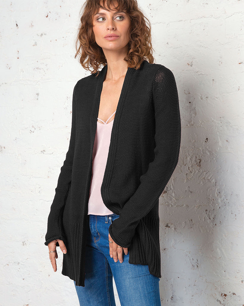 ★LMOOD★ Cottage Natural Yarn Round Cardigan Black MUSINSA | LMOOD Cottage Natural Yarn Round Cardigan Black